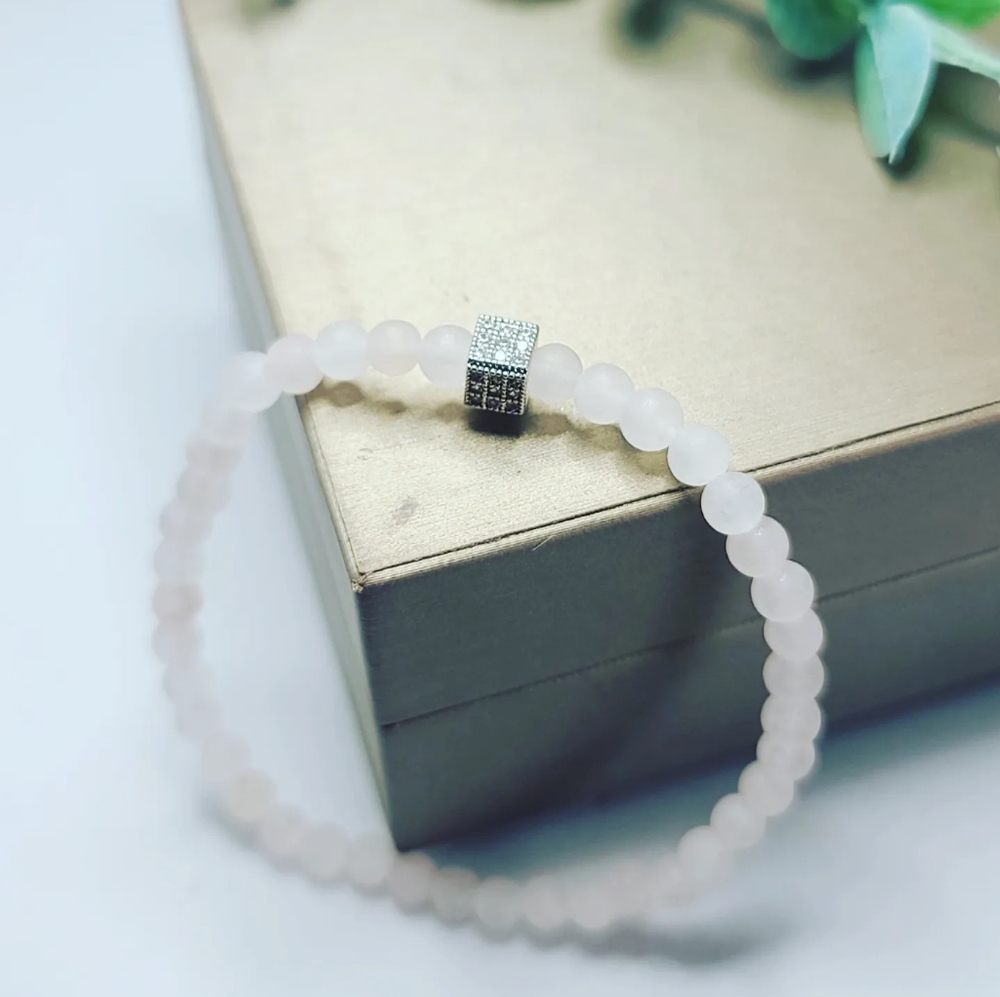 Matte Rose Quartz bracelet